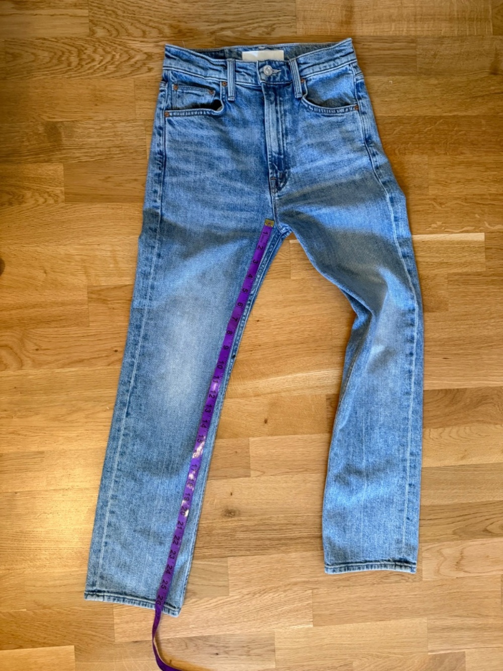 MOTHER Superior High Waisted Rider Ankle Jeans Salt of the Earth Straight Sz 24 - Picture 6 of 10